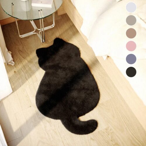 שטיח רך בצורת חתול במגוון צבעים