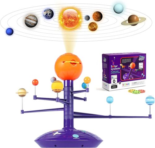 מודל תלת מימד של מערכת השמש עם פונקציית הקרנת כוכבים