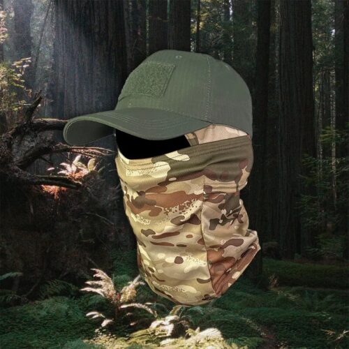 כובע מצחיה עם מסכה צבאית להסוואת הפנים