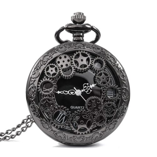 שעון כיס עם שרשרת בסגנון עתיק וינטג'