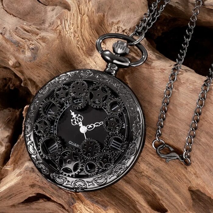 שעון כיס עם שרשרת בסגנון עתיק וינטג'