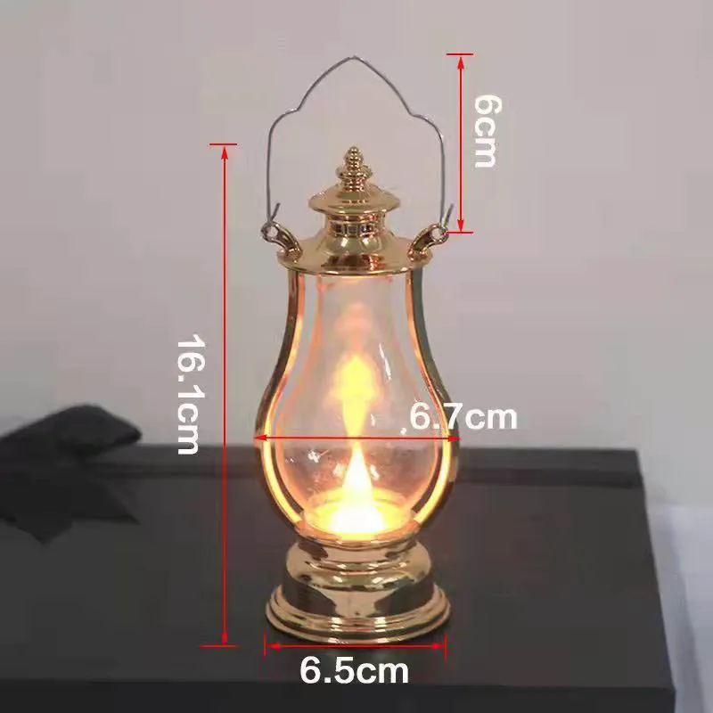 מנורת שמן רטרו הפועלת באמצעות סוללה