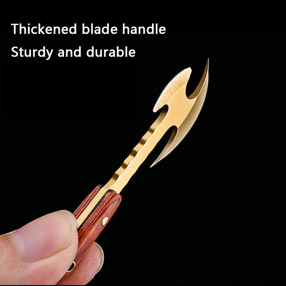 מיני סכין כיס חדה בעיצוב גרזן עם כיסוי ללהב