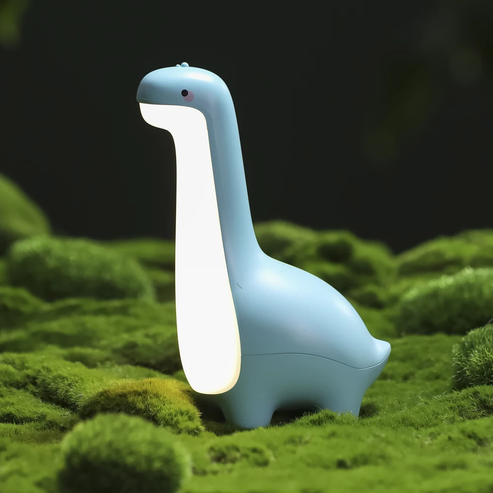 מנורת לילה נטענת אלחוטית בעיצוב דינוזאור חמוד
