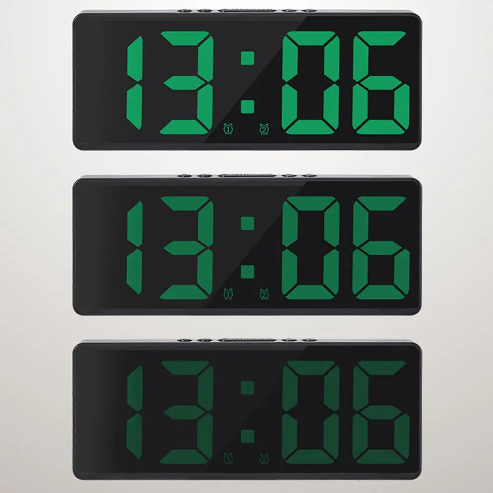 שעון דיגיטלי שולחני עם ספרות LED לקריאת השעון גם בחושך ללא מאמץ עם פונציית שעון מעורר, תאריכון, ומד טמפרטורה