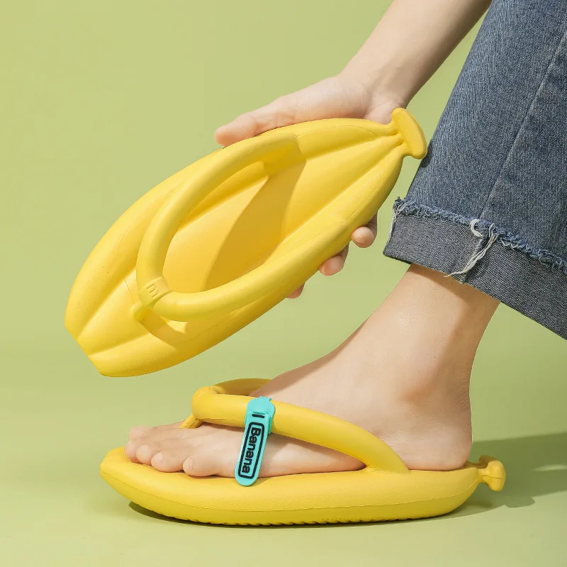 כפכפים עבות מונעות החלקה בעיצוב אשכול בננות לגברים ונשים