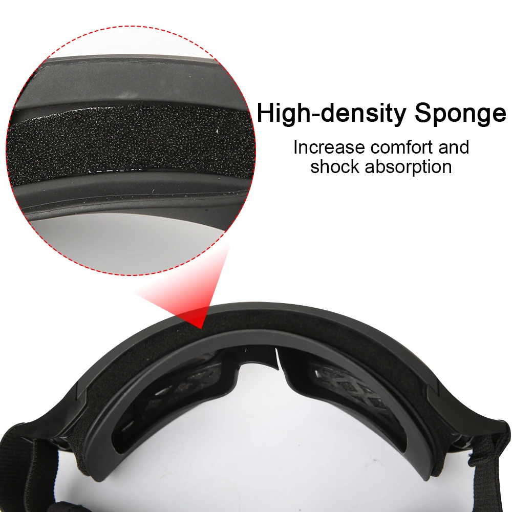 משקפי הגנה טקטיות נגד רוח ואבק, עם שלוש עדשות בצבעים שונים לאיירסופט וספורט