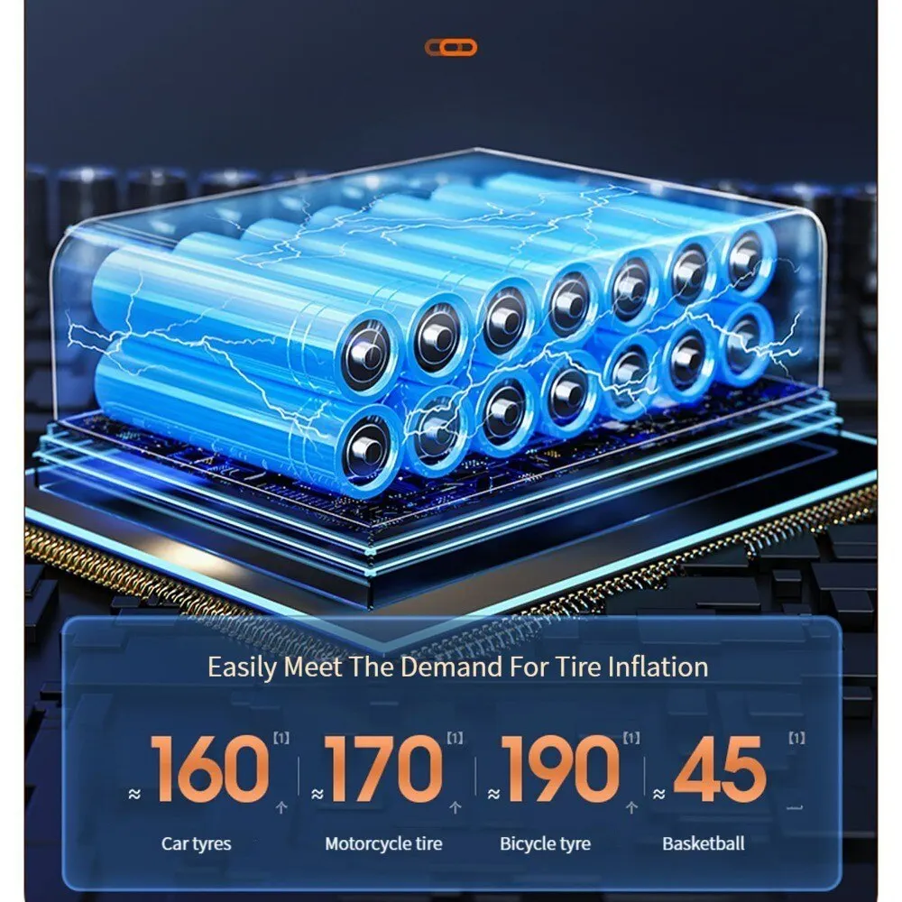 משאבה חשמלית לניפוח אוויר לצמיגים נטענת ניידת