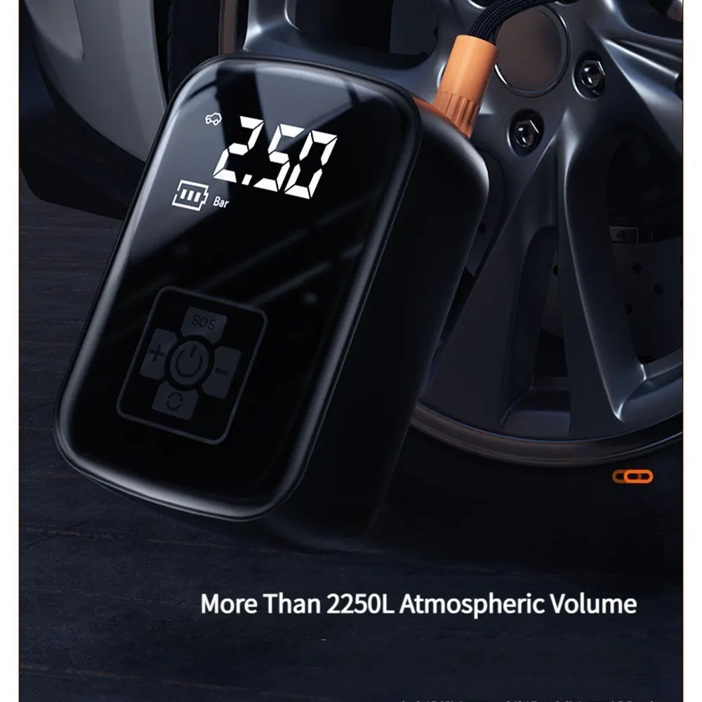 משאבה חשמלית לניפוח אוויר לצמיגים נטענת ניידת