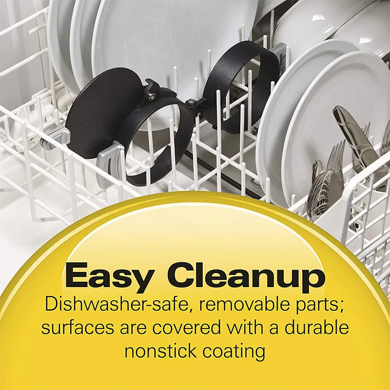 מכשיר להכנת המבורגר בקלות עם קומות ללחמניה, קציצה וביצה והגשה בקלות