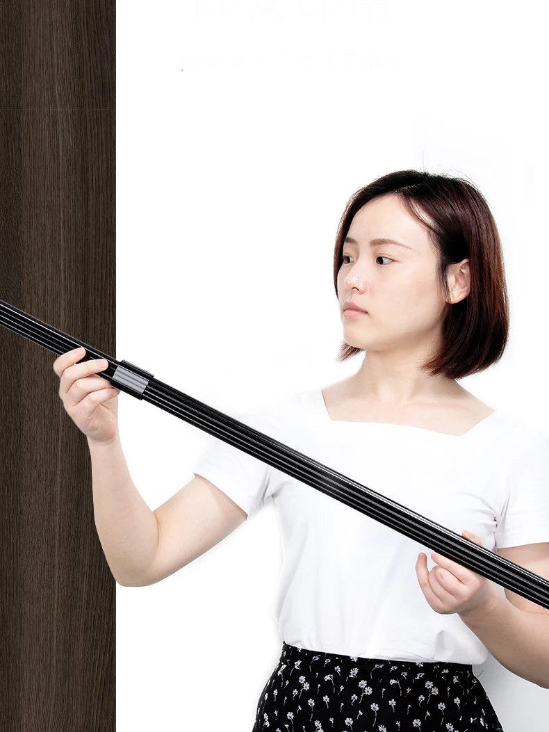 מוט תליה טלסקופי מתכוונן לארונות מאלומיניום עמיד במגוון צבעים