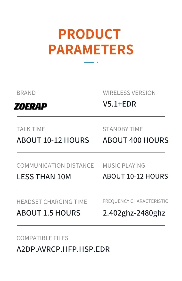 אוזניית בלוטות' אלחוטית לתלייה על האוזן עם קופסת טעינה ואחסון עם פונקציית סינון רעשים - מושלמת לנהיגה ולעסקים