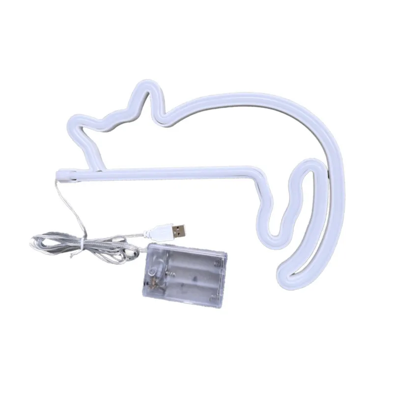 שלט ניאון בצורת חתול שוכב – תאורת LED לעיצוב קירות, חנויות חיות, מסיבות ומתנה מושלמת לחובבי חתולים