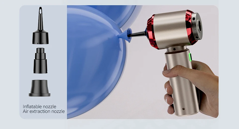 מיני שואב אבק נטען נייד עם עוצמת יניקה חזקה במיוחד ופונקציית מפוח לניקוי יעיל וניפוח