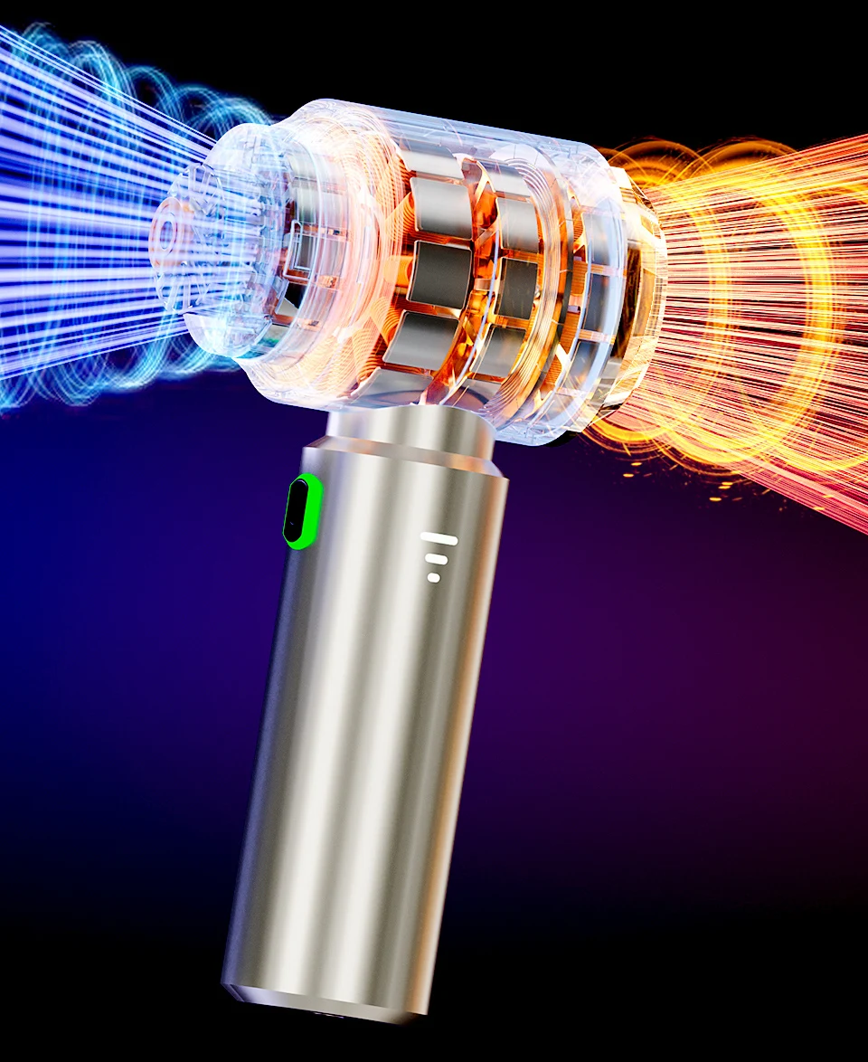 מיני שואב אבק נטען נייד עם עוצמת יניקה חזקה במיוחד ופונקציית מפוח לניקוי יעיל וניפוח