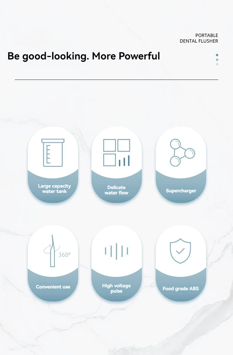 מכשיר שטיפה ידני נייד להסרת פלאק וניקוי בין השיניים ללא פגיעה בחניכיים