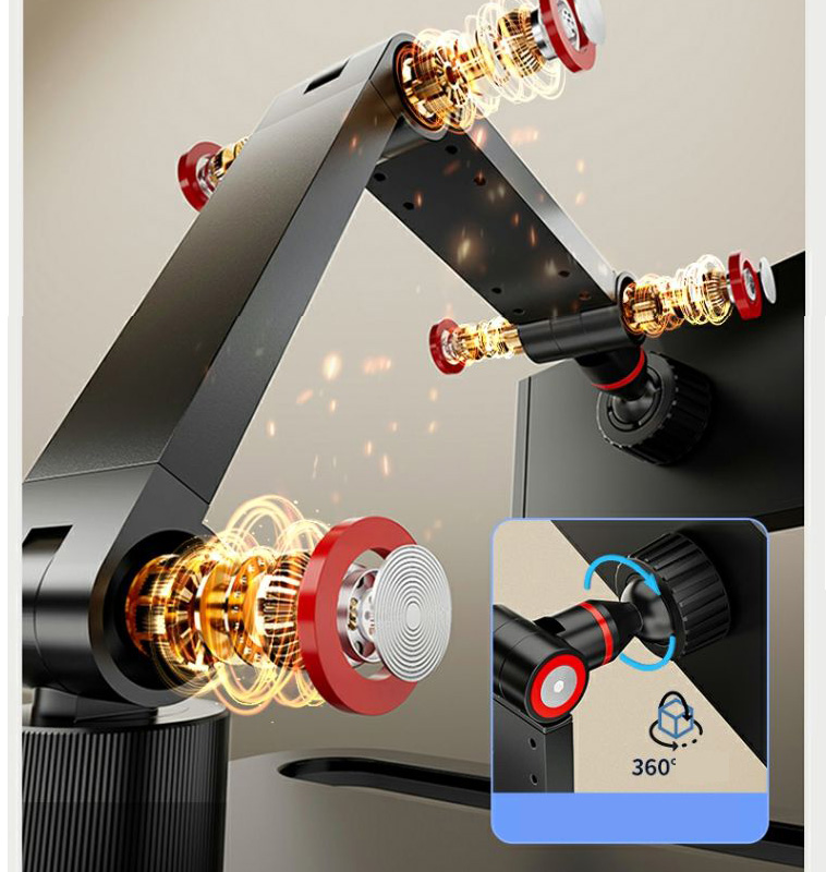 בסיס מעמד שולחן למסכים נישא ומתכוונן עם אחיזה אוניברסלית למסכים בגודל 12 עד 17 אינץ'