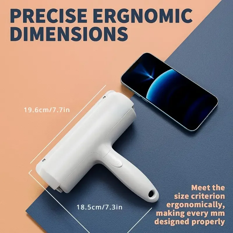 רולר לניקוי שיער כלבים וחתולים מרהיטים, ספות ושטיחים עם תא לניקוי בקלות