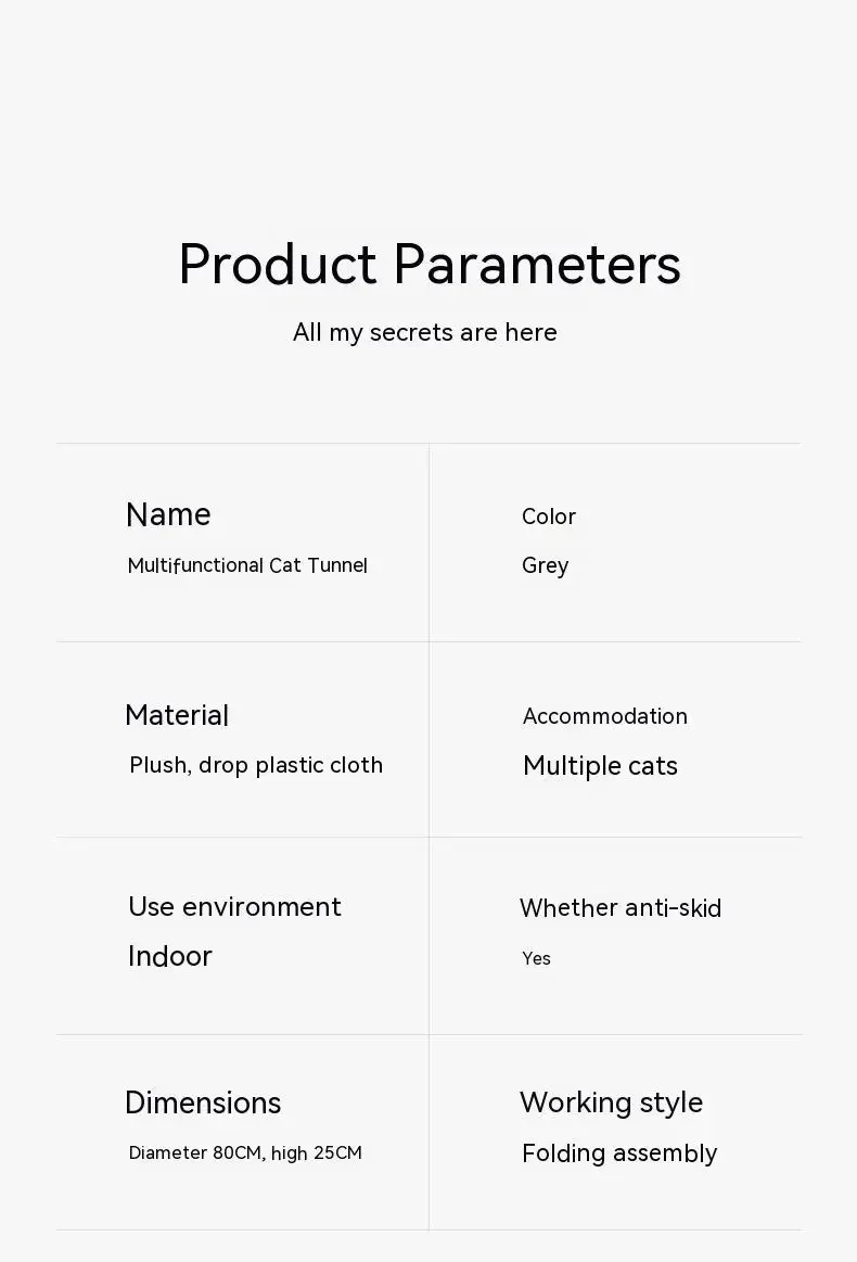 מיטת חתולים רכה עם מנהרה מובנית בתוכה