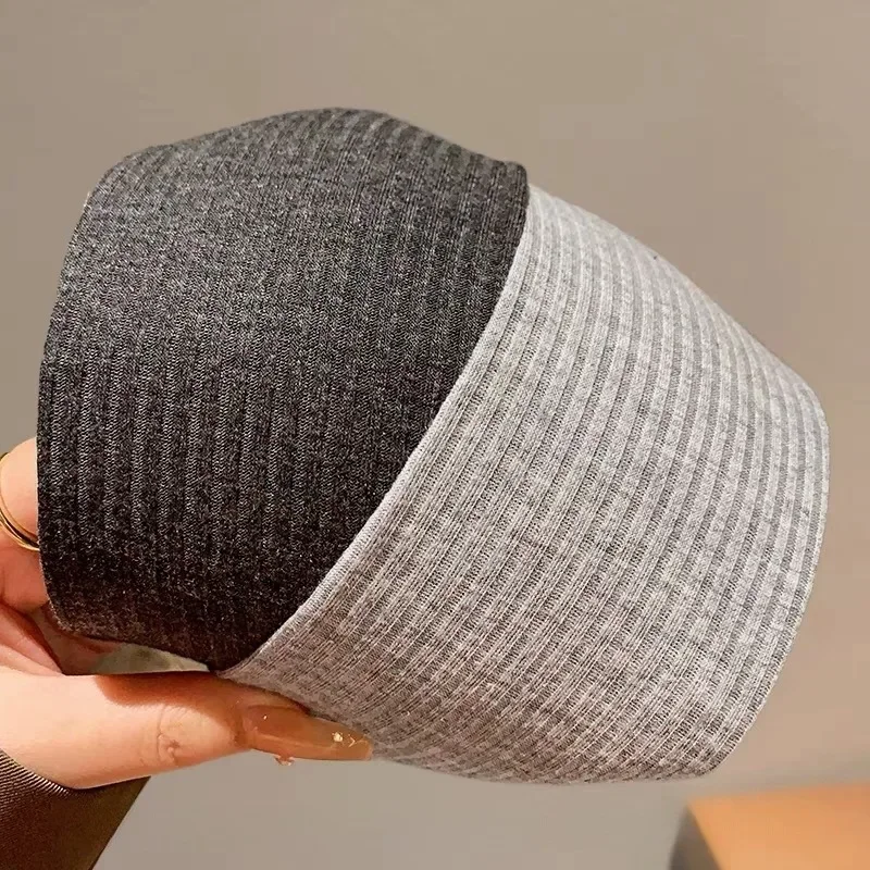 קשת שיער רחבה סרוגה רכה לנשים ולנערות בסגנון קוריאני עם שיניים לאחיזה יציבה