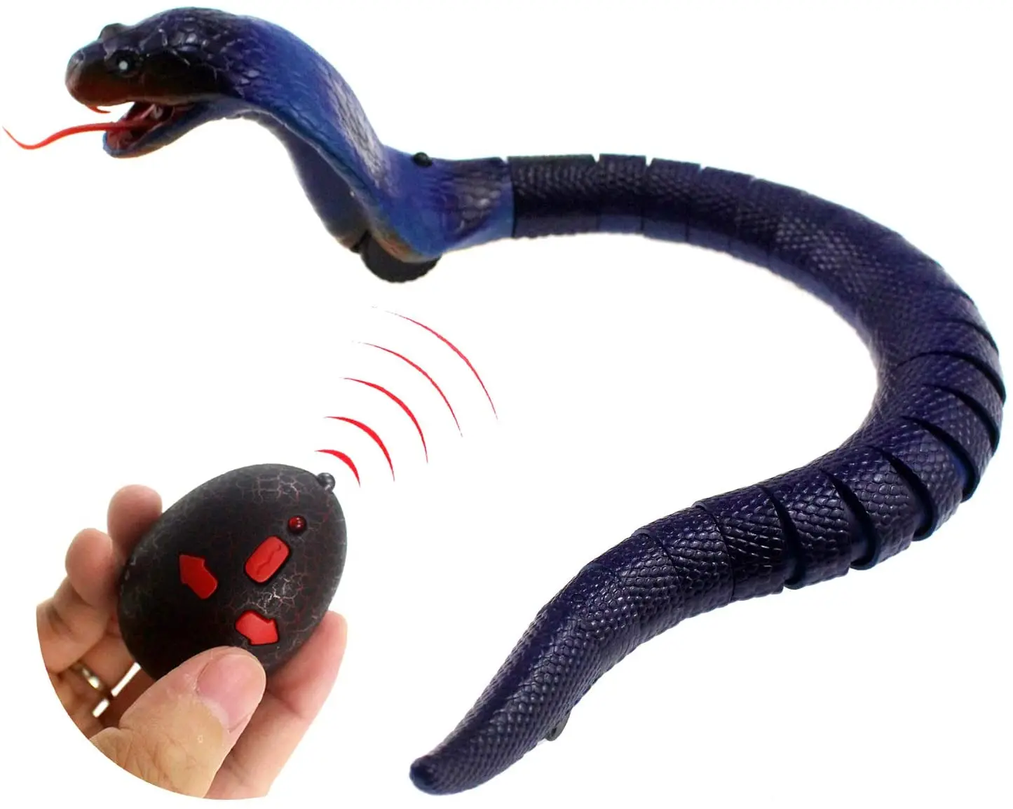נחש קוברה רובוטי על שלט רחוק עם תנועות מציאותיות ,לשון נשלפת, אור מהפה וגוף גמיש