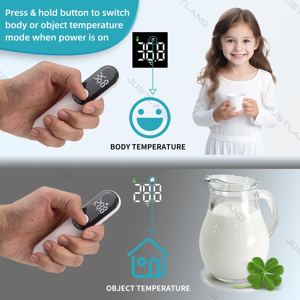 מד חום אינפרא אדום נטען למדידת חום גוף או עצמים בקלות ללא מגע