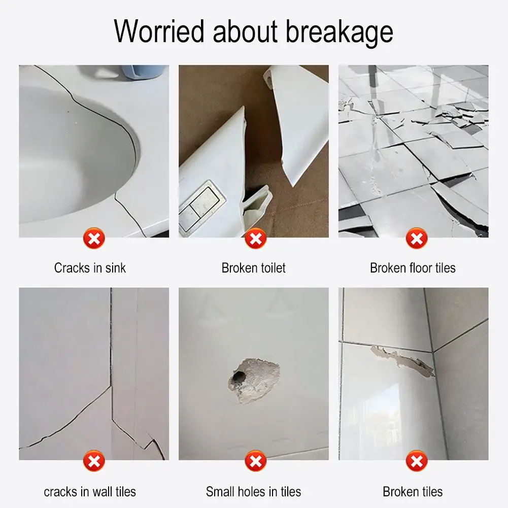 משחת תיקון לקרמיקה ואריחים - לתיקון סדקים באמבטיה, בכיור ובזיגוג עם הדבקה חזקה במיוחד