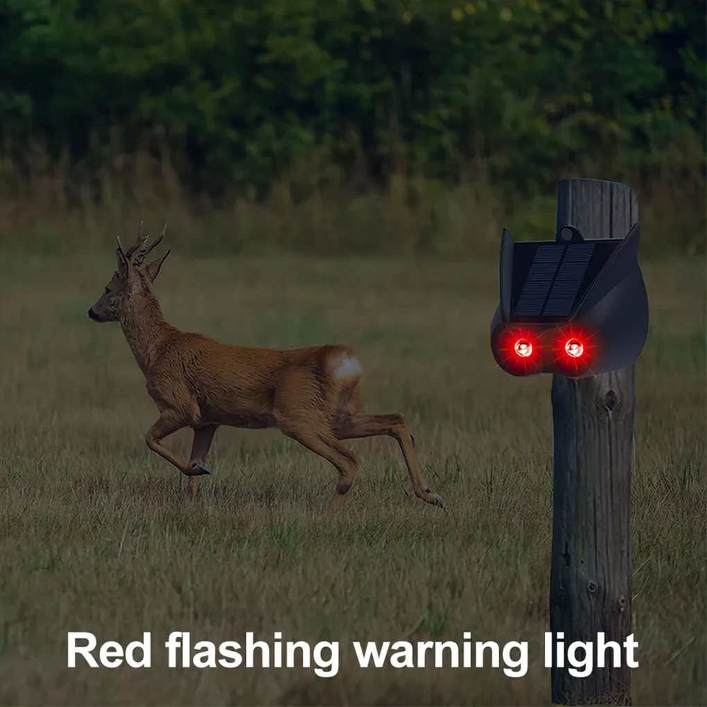 דוחה חיות אולטרסוני סולארי לגינה - מרחיק ציפורים, חתולים, כלבים, עכברים עם חיישן תנועה חכם