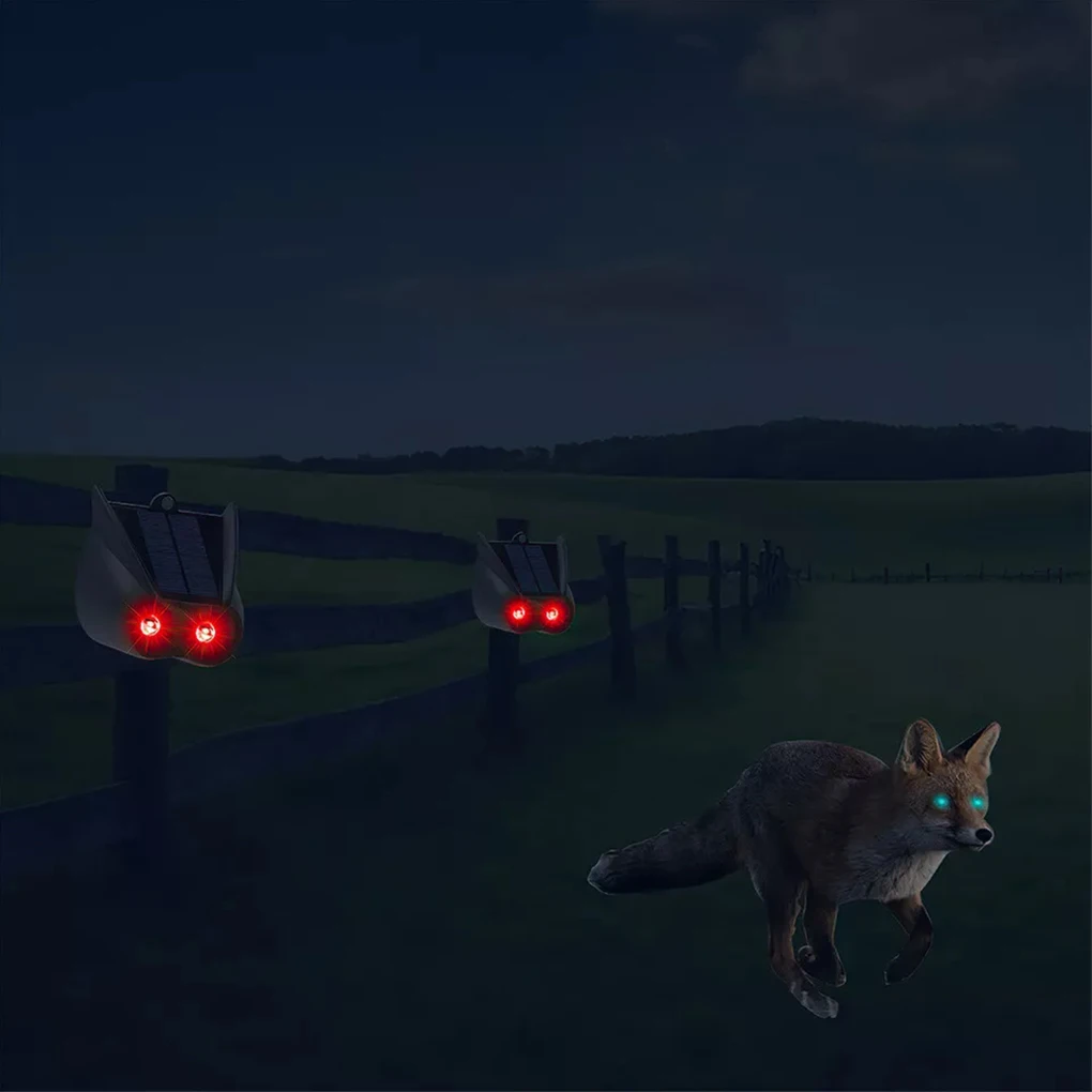 דוחה חיות אולטרסוני סולארי לגינה - מרחיק ציפורים, חתולים, כלבים, עכברים עם חיישן תנועה חכם