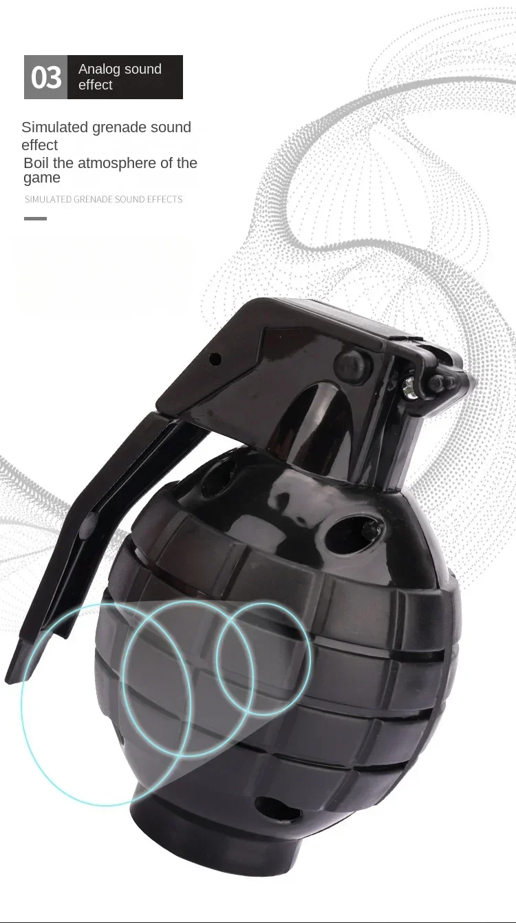 צעצוע רימון לקישוט ומשחק עם קול ותאורה של רימון מתפוצץ אמיתי