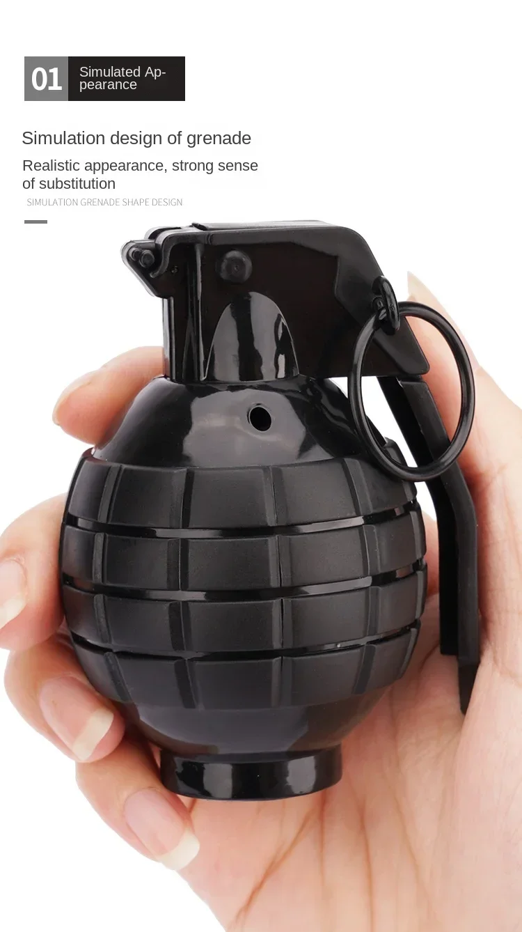 צעצוע רימון לקישוט ומשחק עם קול ותאורה של רימון מתפוצץ אמיתי