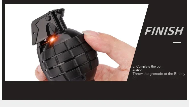 צעצוע רימון לקישוט ומשחק עם קול ותאורה של רימון מתפוצץ אמיתי