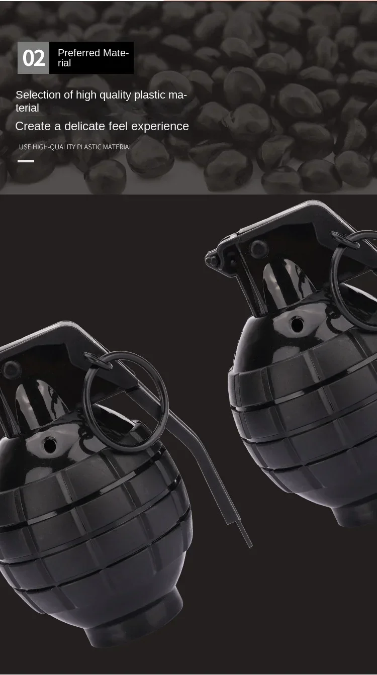 צעצוע רימון לקישוט ומשחק עם קול ותאורה של רימון מתפוצץ אמיתי