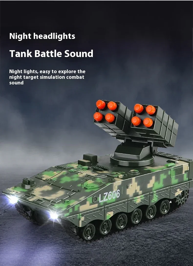 צעצוע נטען טנק משגר טילים בשלט רחוק