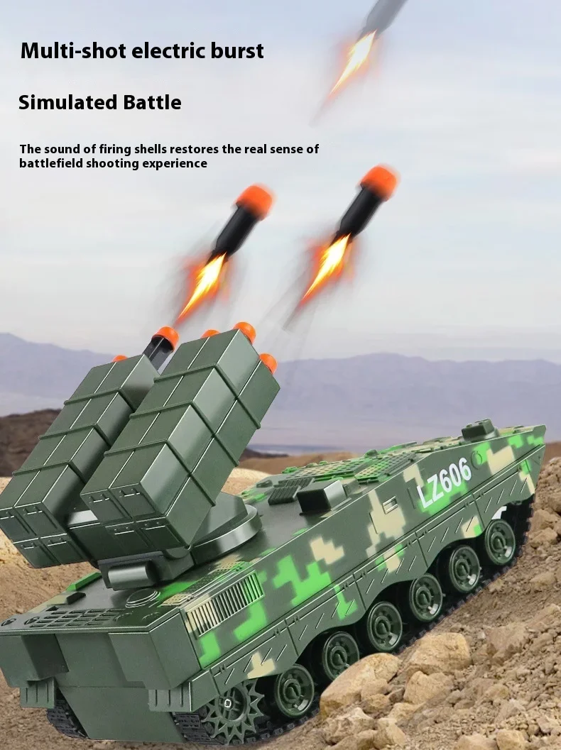 צעצוע נטען טנק משגר טילים בשלט רחוק