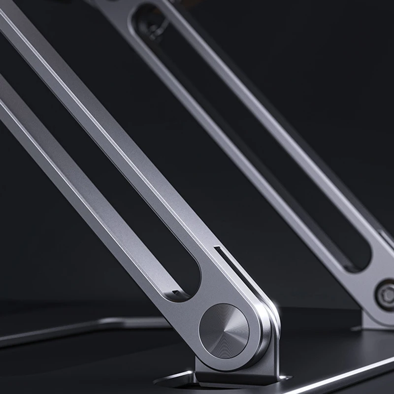 MUMUCC Multifunctional Foldable And Adjustable Aluminum Alloy Reading Stand With Spring Clip For Laptops, Tablets & Thick Books