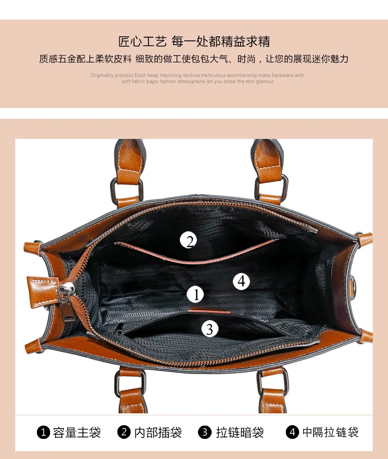 תיק יד אופנתי מעור לנשים עם רצועת כתף מתאים לעבודה, קניות, ויום יום