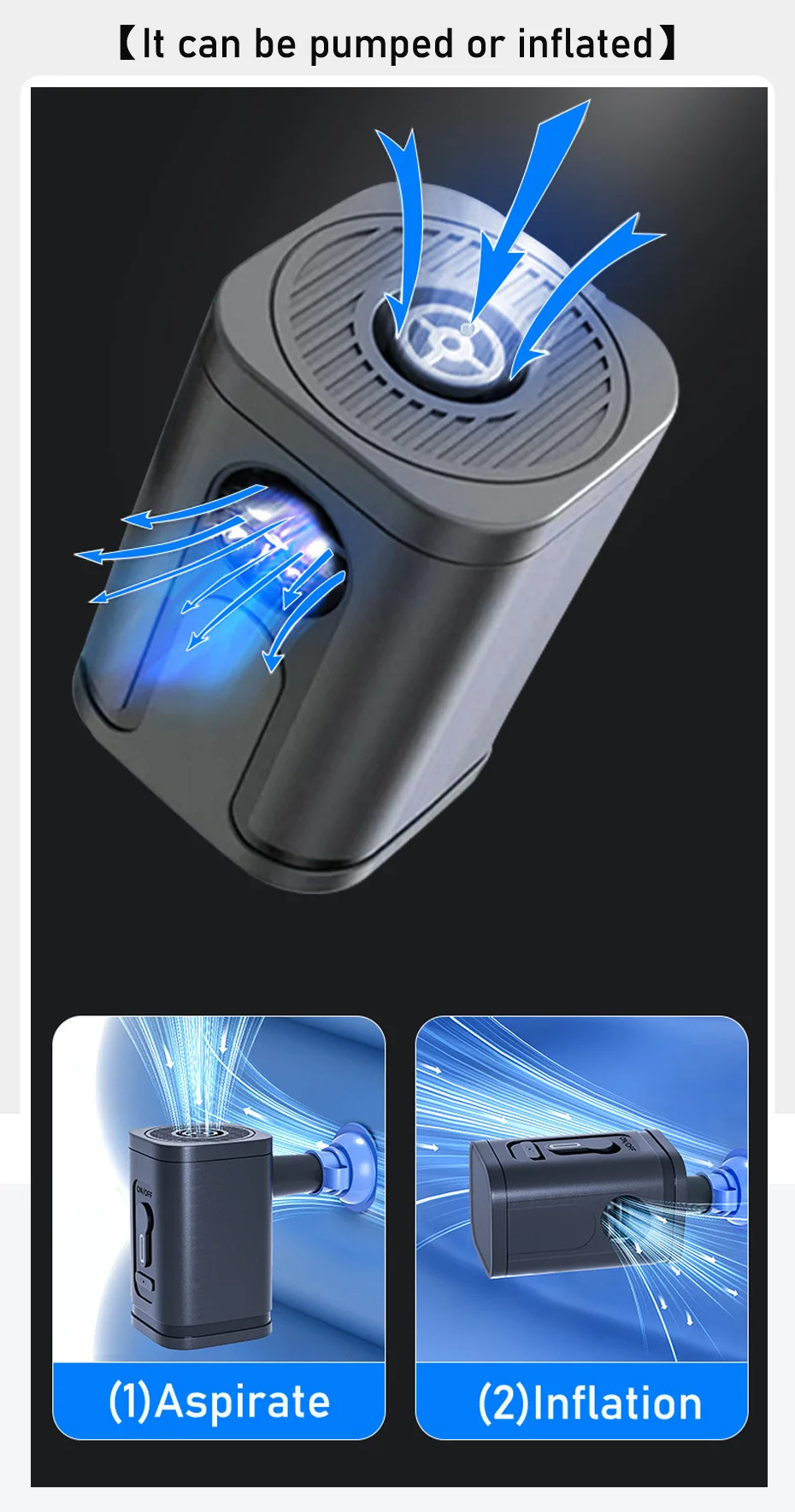 תרמיל גב לנסיעות רב קיבולת עם דחיסת ואקום באמצעות מכשיר יניקה