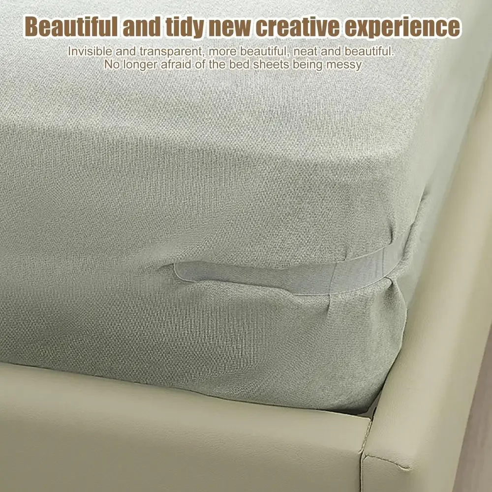 סט 4 תופסנים בלתי נראים לקיבוע מצעים למזרן בקלות