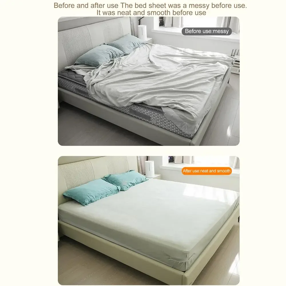 סט 4 תופסנים בלתי נראים לקיבוע מצעים למזרן בקלות