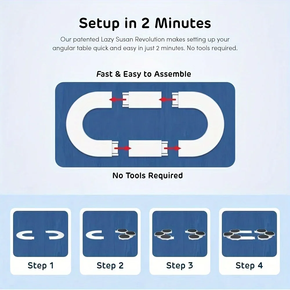 מגשים מסתובבים לייזי סוזן למטבח, לשולחן ולמסיבות עם 4/6/8 מגשים לבחירה