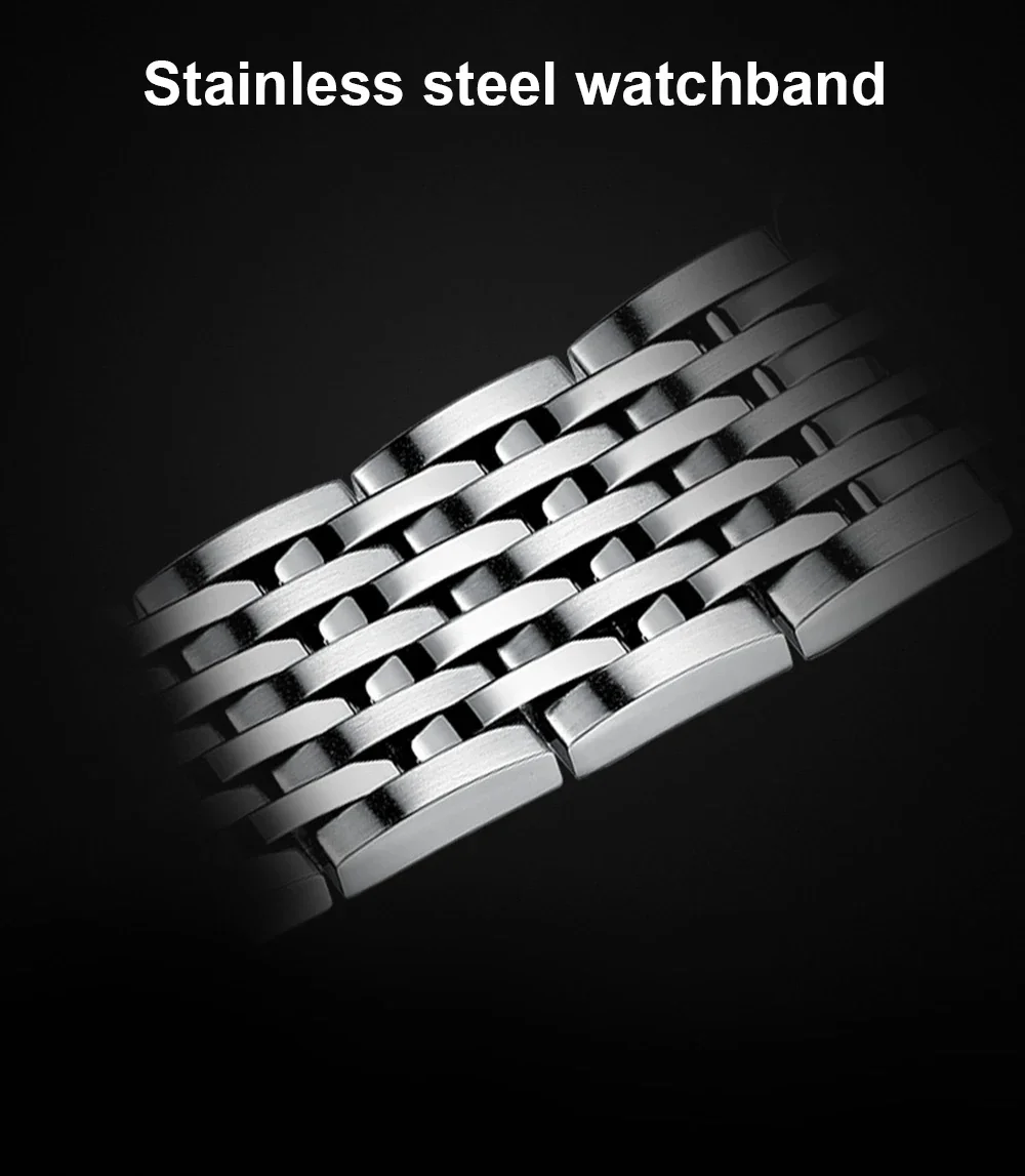 שעון אוטומטי יוקרתי לגברים בעיצוב עסקי בצבעים ורצועות לבחירה